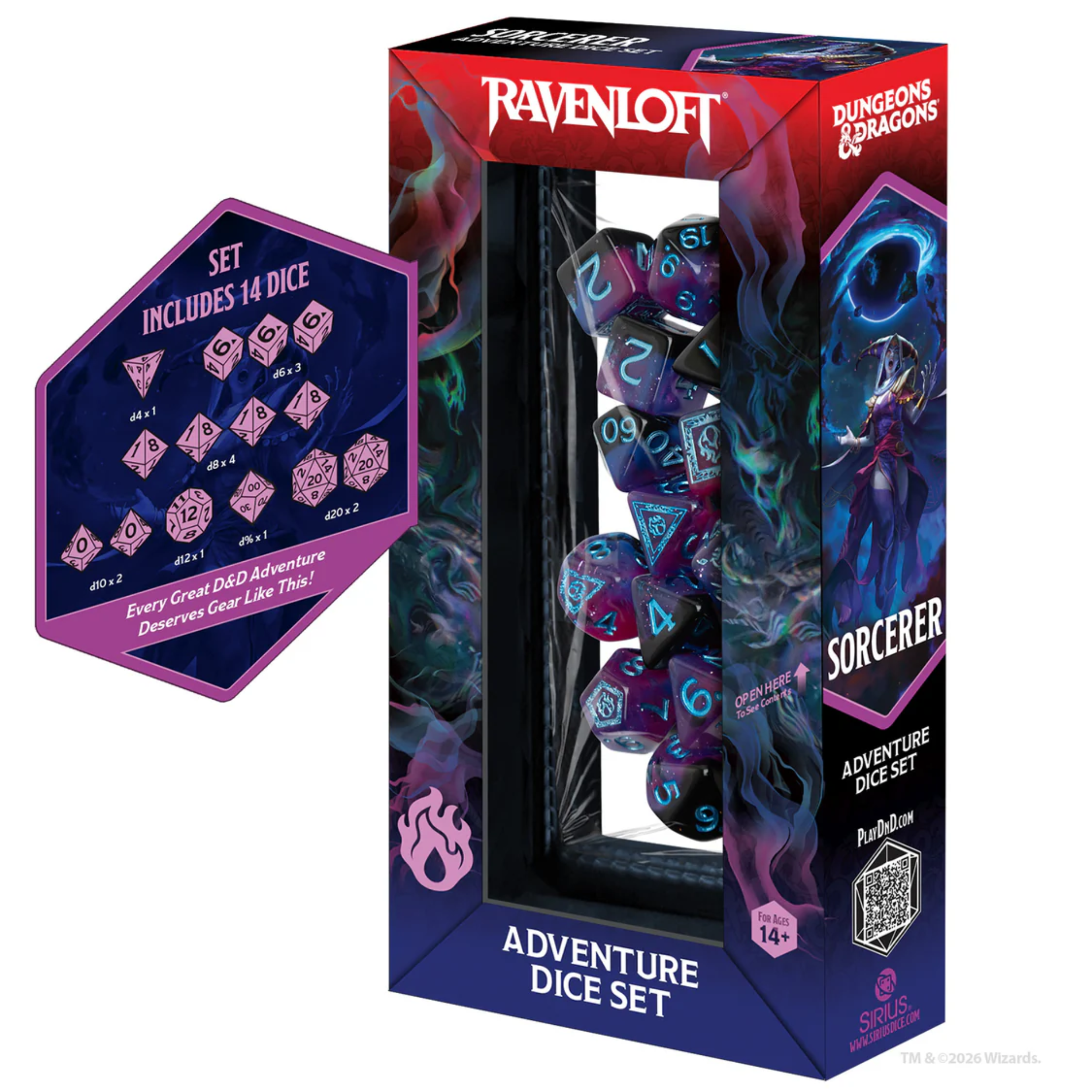 D&D Adventure Dice Purple Sorcerer